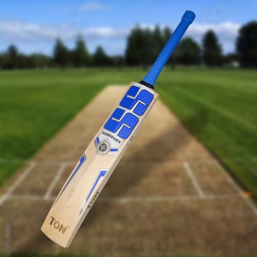 Image of SS Custom English Willow Cricket Bat | Color: Multicolor | Size: One Size | Material: Willow Wood | for Men & Boys | Lightweight and Durable