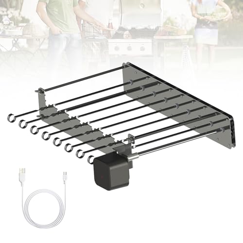 Ysislybin Elektrischer Drehspieß Grill mit 10 Spießen