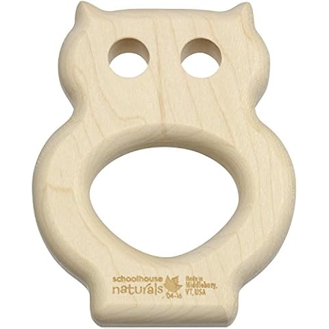 Owl Shaped Maple Teether - Made in USA Cover