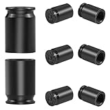 6 PCS Bullet Valve Stem Caps, Universal Bullet Shell Tire Valve Stem Caps, Aluminum Alloy Dustproof Tire Valve Stem Covers, Replacement Tire Valve Cap for Cars, Trucks, Bike, Motorcycle, SUV (Black)