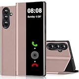 Modèles Applicables : Coque pour Samsung S26 Clear View Cover. Sur le devant, une grande fenêtre transparente permet de lire directement les messages. Convient aux hommes et aux femmes, veuillez vérifier le numéro de modèle du téléphone portable pour Samsung Galaxy S26 avant d'acheter (Ce produit ne possède pas de fonctionnalités intelligentes.)