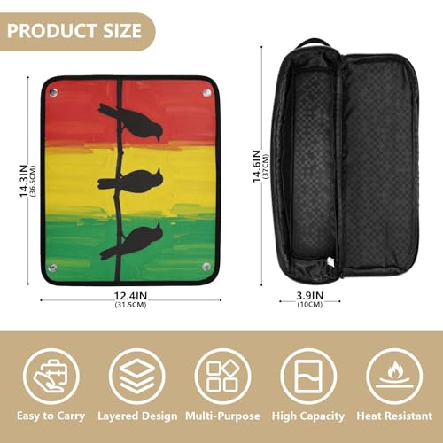 Bolsa de viaje para herramientas de cabello con tapete resistente al calor removible y estuche impermeable para rizador, plancha y otros accesorios de estilizado miniatura 4