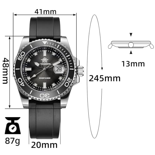 Image of ADDIESDIVE 41MM Men's Quartz Watch Stainless Steel Bracelet Dive Watch
