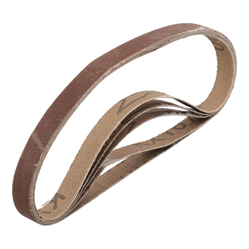Juego de bandas de lijado con grano mixto 40-600 para lijadora de banda, amoladora, óxido de aluminio abrasivo para madera, metal, fibra de vidrio de plástico para pulido grueso a fino (600#)
