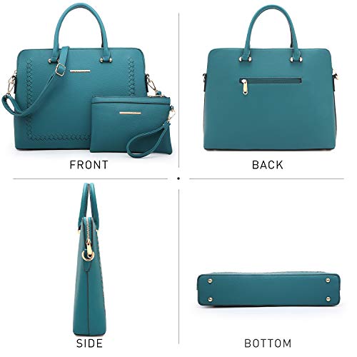Dasein Women Woven Design Large Handbag Purse Vegan Leather Work Bag Tote Shoulder Bag #TOP1