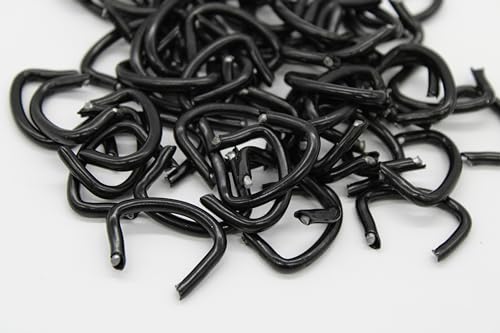 NMI Fence - Hog Rings - 9Ga. - Steel – for Chain Link Fences - 1Lb. - Black