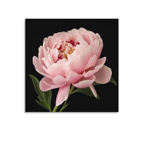 Toile murale abstraite pivoine 60x60 cm pour salon chic