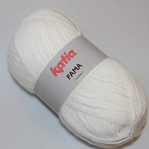 Lanas Katia FAMA Ovillo de Color Blanco Cover
