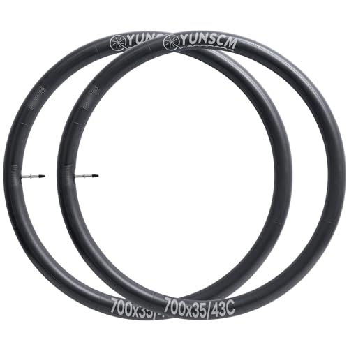 2-PCS 700x35C/38C/40C/42C/43C Bike Tubes 48mm Presta Valve 35/43-622 Inner Tube 700C Bicycle Tubes Compatible 700 x 35C 700x38C 700 x 40C 700x42C 700x43C Bike Tire Tubes(G-190) by YunSCM - Image 2
