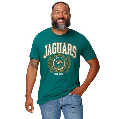 FOCO Men's Jacksonville Jaguars NFL Crest Logo Short Sleeve T-Shirt, Team Color
