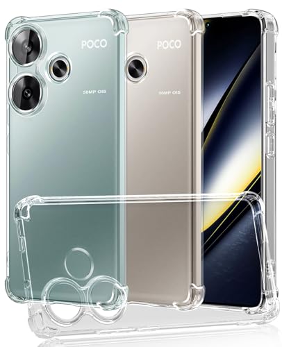 Image of Case Perfect Fitting Hybrid Edge to Edge Bumper Side Protection Transparent Back Cover for Redmi 13 5G -Transparent