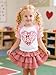 Lukiwel Valentines Toddler Girls Fashion 2pcs Skirt Set Bow Heart Raglan Short Sleeve Shirt Dress Cotton Outfit Clothes 4t