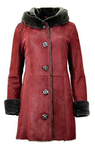 DX-Exclusive Wear Damen-Schaffellmantel, Lammfellmantel KPKK-0004 (32)