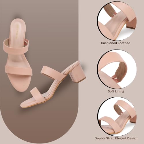 Image of TRASE Block Heels Sandals For Women, Sassy-I Stylish & Comfortable Footwear