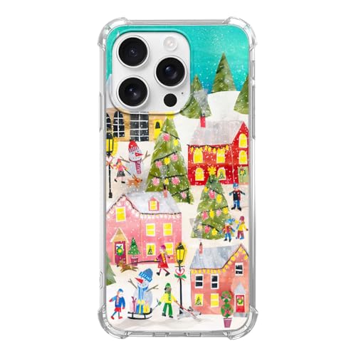 Coque iPhone 15 Pro Max en TPU souple sur le thème de Noël et de l'hiver