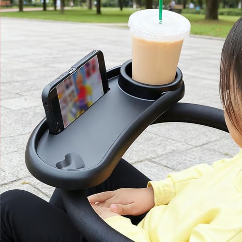 Plateau à goûter pour poussette universel avec porte-gobelet et boucle réglable