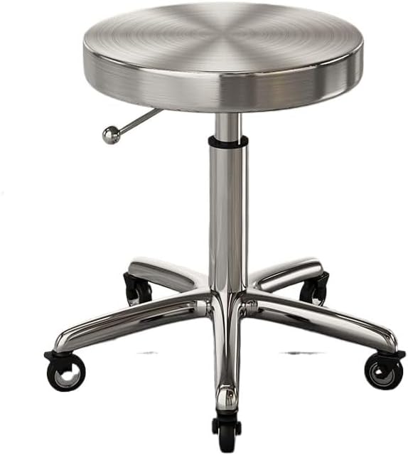 Rotating Stool Swivel Rolling Stool with Wheels,Guitar Stool on Wheels,Massage Stools Task Chair for Shop Guitar Lab Tattoo Workbench