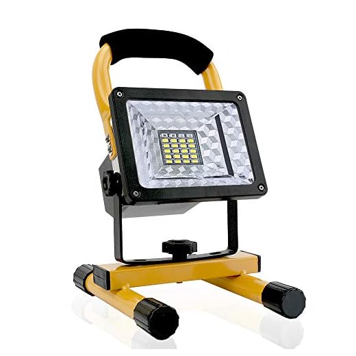 [15W 24LED] Spotlights Work Lights Outdoor Camping Lights, Built-in Rechargeable Lithium Batteries (With USB Ports to charge Mobile Devices)