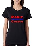 ALLNTRENDS Women's T Shirt Panic at The Costco Funny Toilet Paper Tee Germ Shirt (S, Black)