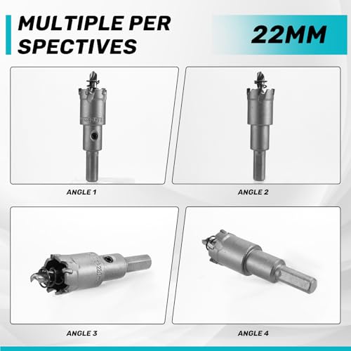 Set 6 Piezas Brocas Perforadoras 22 mm Acero Inoxidable miniatura 2