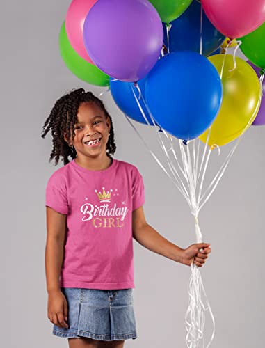 Tstars Birthday Girl Shirt with Crown - Princess Tee Gift for Girls Age 3 to 9 Years Old - Kids Fitted T-Shirt3