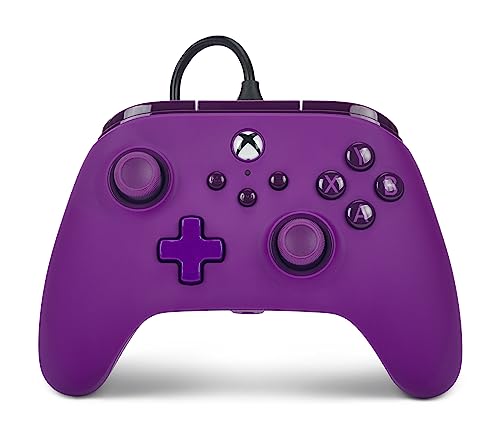 PowerA Advantage Wired Controller for Xbox Series X|S - Royal Purple, Xbox Controller with Detachable 10ft USB-C Cable, Mappable Buttons, Trigger Locks and Rumble Motors, Officially Licensed for Xbox