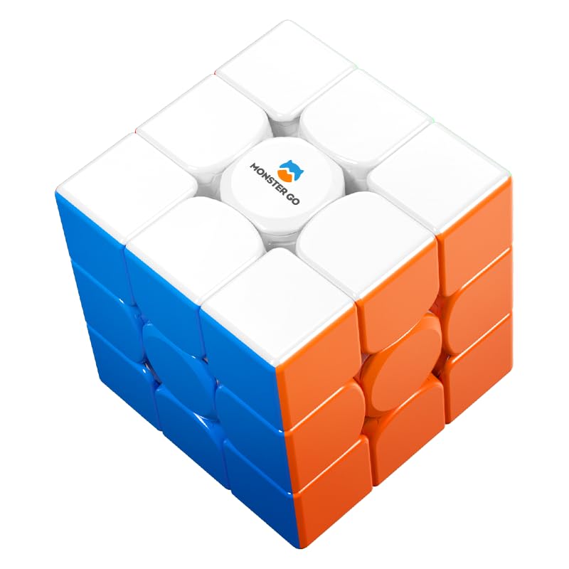 Monster Go by Gan MG3 3x3 Magnetic Stickerless Cube, Trainer Cube, Rubik's Cube, Magic Cube, Screen free Brain Teaser Game Puzzle, Mental Fitness Toy, IQ Puzzle, Travel Toys, Kids Gift