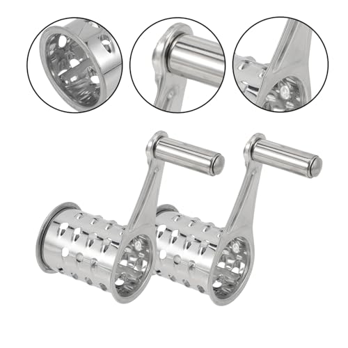 Rallador giratorio de acero inoxidable con mango, 2 unidades miniatura 3