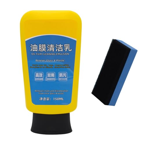 Laikoutd Aggiorna La Lozione Detergente per Pulizia della Pellicola D'olio Soluzione Garantisce Visione Chiara E Protegge Vernice E Vetro Auto da 150 Ml
