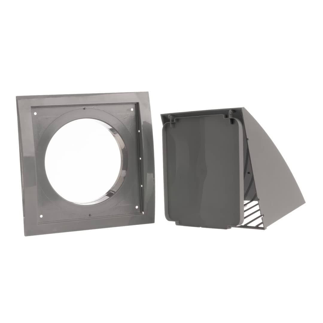 1 Grille De Ventilation (blanche) Avec Ouverture De 125 Mm, Avec Volet Mobile, Persienne Et Clapet Anti-retour. Fabriquée En Plastique ABS