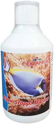 Femanga Algen Stopp Marine 500 ml – Effektive Algenbekämpfung für Meerwasseraquarien Algenfrei Cyanobakterien Kontrolle Wasserpflege Pflegeleicht