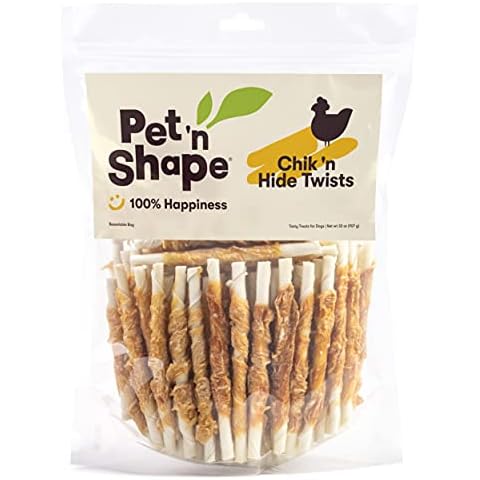 Pet 'n Shape Hide Twists – Chicken Wrapped Rawhide Dog Treats - Small Twist - 2 Pounds Cover