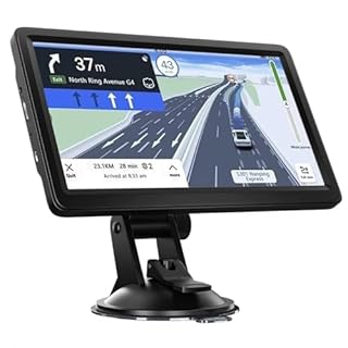 NEWFUN GPS Voiture,9 Pouce GPS Poids Lourds,Auto Navigation avec HD Écran Tactile,Multi-Languages Guidage Vocale 2025 Cartographie UK Europe Installée Mise à Jour Gratuite à Vie,pour Auto,Camion