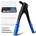 Produktbild CCLIFE Nietzange Set Blindnietzange Popnietenzange 4 Schwere HSS-Bohrer mit Stoßfeste PET-Box Nietenzange Profi Nietpistole Schwere 200tlg Blindnieten 2,4 3,2 4,0 4,8mm Nieten Zange