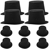 BESPORTBLE 10 Stück Mini Weihnachtsmütze Schwarze Kunststoff Hüte für DIY Bastelprojekte Schneemann Dekoration und Kreative Weihnachtsfeiern
