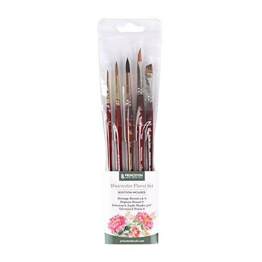 PRINCETON Artist Brush Set Acuarela Floral 5 Pinceles