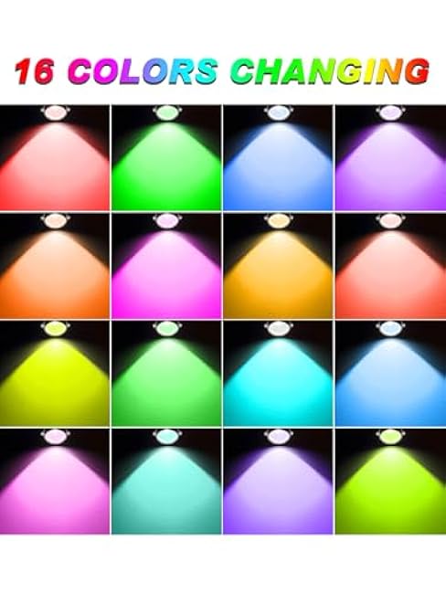 Outdoor Spotlights 10W RGBW Color Changing Spotlight 4Pack
