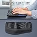 Wireless Ergonomic Keyboard, Rechargeable Ergonomic Split Keyboard with Pillowed Wrist Rest for Natural Typing, Multi-Device (BT1+BT2+2.4G) Ergonomic Keyboard for Windows/Mac OS/Android