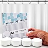Pesos magnéticos para cortina de ducha XL potentes antiondulación para una experiencia de baño sin salpicaduras, imanes pesados que evitan que la cortina