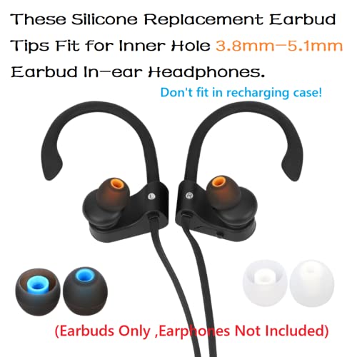 Image of Earbuds Replacement Tips Silicone Earbud Tips Ear Gels Fit for Inner Hole from 3.8mm - 5.1mm Earphones 9 Pairs S /M /L