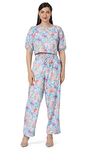 Image of Leriya Fashion Night Suit Set for Women Cotton, Night Dress, Lounge Wear,Printed Cotton,Top and Capri Set for Women,Women Nightwear