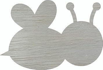 Bumble Bee Wooden Animal Craft 5" Shape, Unfinished Wood Cute Kids Cutout