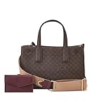 Nine West Pauline - Bolso bandolera, Logo Boysenberry café Oscuro, M