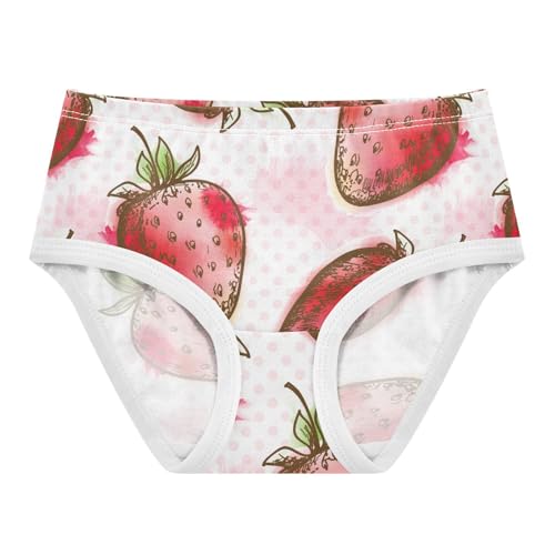 Wusikd Strawberry Girls' Underwear Cotton Lovely Girls Briefs Soft Toddler Underwear 5T