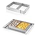 Hcirjhie 10 Reach 20 Inch Rectangle Cake Mold, Adjustable Square Cake Ring Cake Cutter Baking Mold for Tiramisu, Mousse, Bread, Pastry Dessert, Birthday Cake, Stainless Steel
