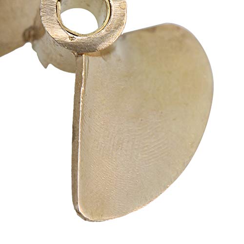 Mxfans Dia 4Mm Shaft Center Hole Rc Boat Propeller 2 Leaves Brass Boat Parts Dia 37Mm P1.4 #TOP4