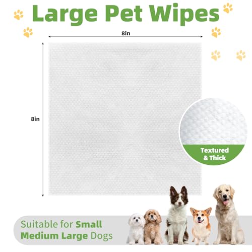 200Pcs Pet Wet Wipes, Hypoallergenic, Cleaning and Hydrating, for Full Body, Eye Wipes, Ear Wipes, bum & paw, Fragrance Free, Dog Grooming Wipes - Image 4