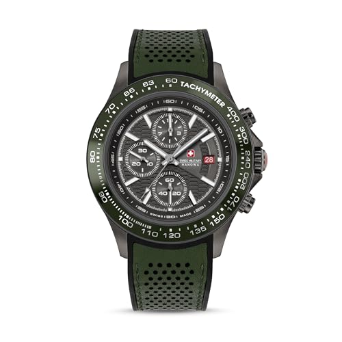 Swiss Military Hanowa SMWGO0003441 - Swiss Made Round Olive Chronograph - Watch for Men