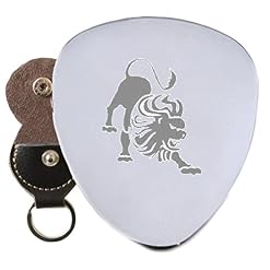 Leo Signe du zodiaque en acier médiator gravé en porte-clés support - Les Beatles, Paul McCartney, John Lennon, RIngo Starr, George Harrison