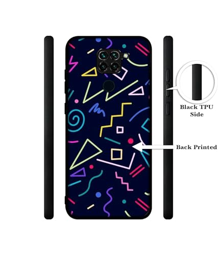 Image of Retro Abstract Design Premium 2D Printed Metal Back Case Cover for Mi Redmi Note 9 4G